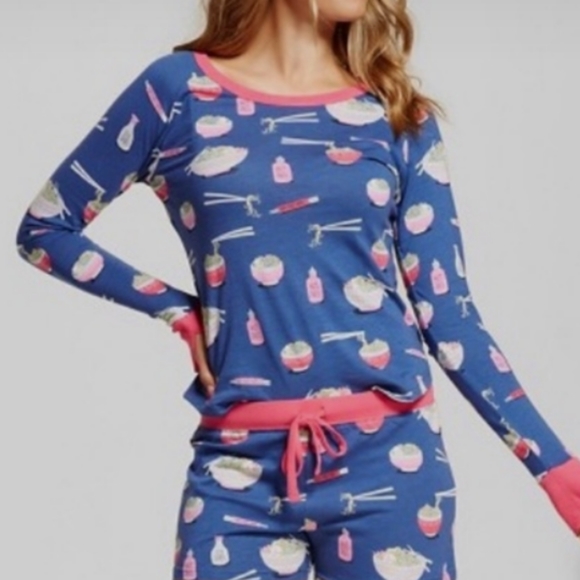 MUNKI MUNKI NOODLE BOWL PAJAMA TOP SMALL - Picture 2 of 8